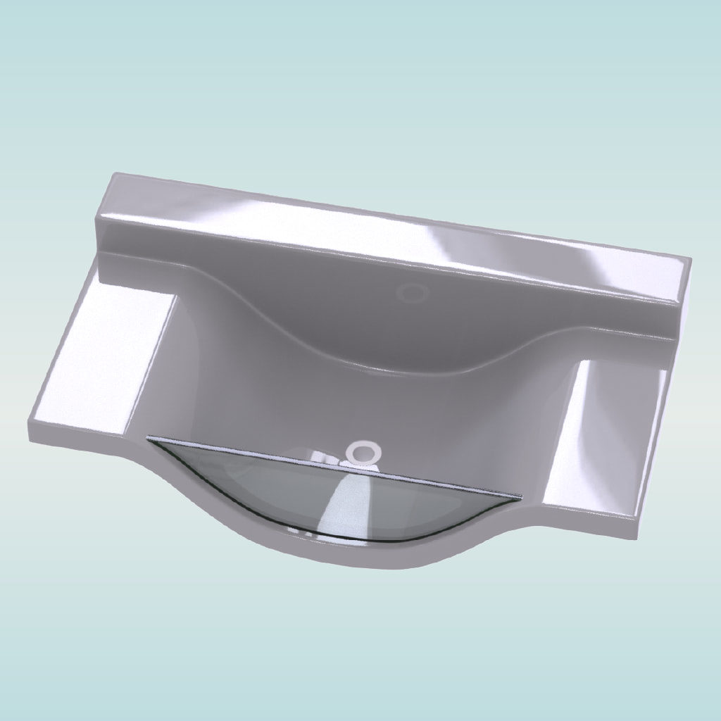 BACHA 3D DRACA | WAVE PARA MUEBLE VANITORY