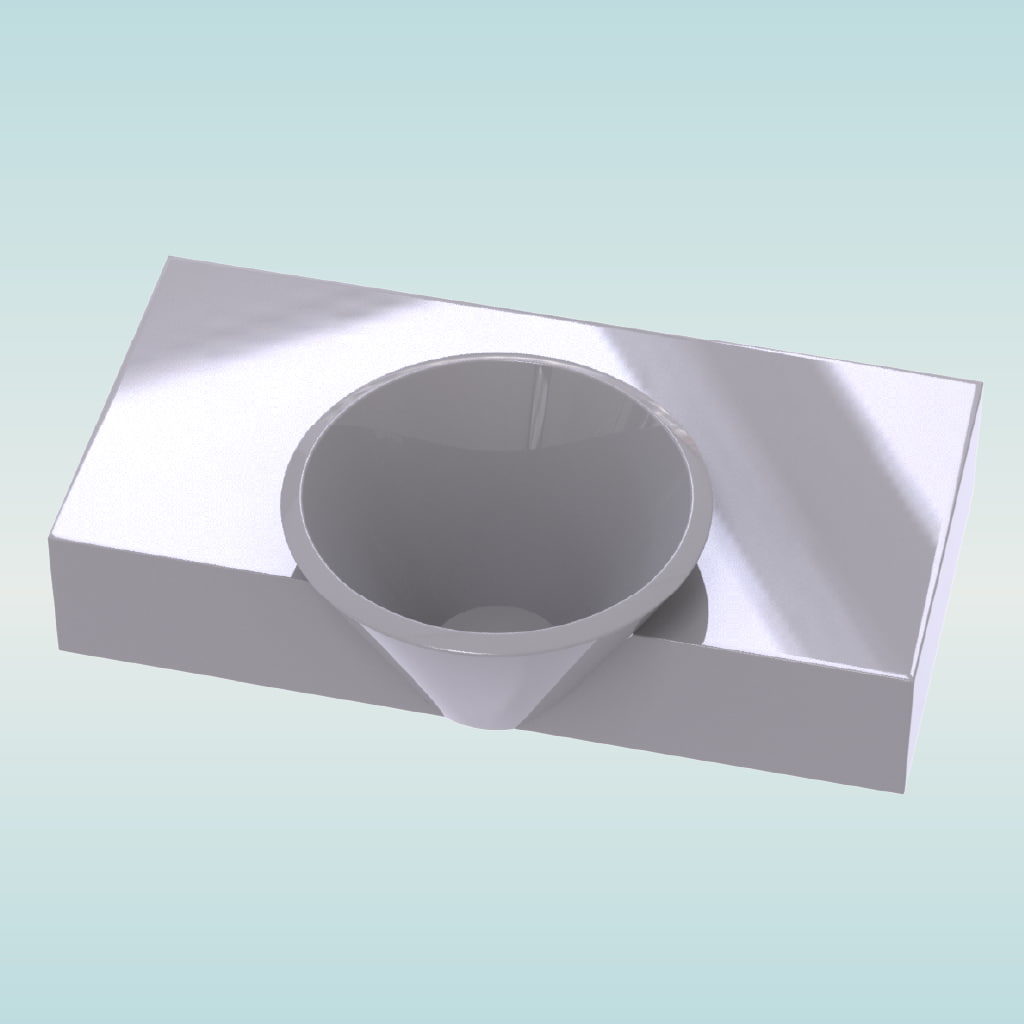 BACHAS 3D ZEUS | CONE FRONTAL PARA MUEBLE VANITORYS DE MÁRMOL Y CUARZO MARKINA