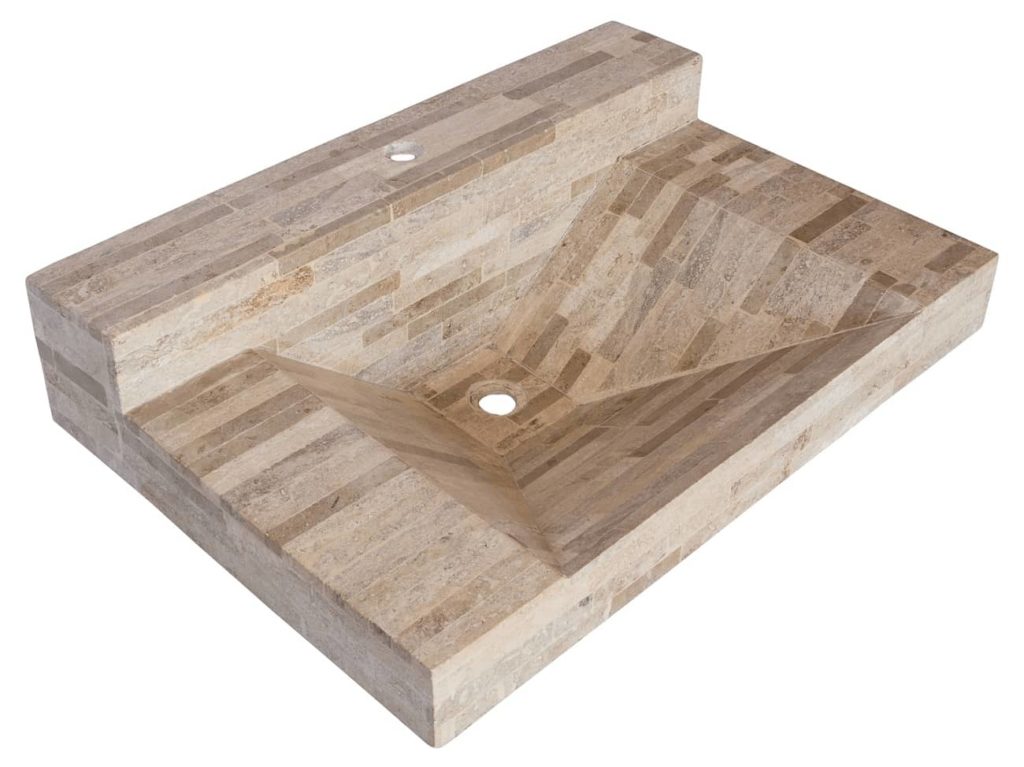 bacha de travertino clarisa para vanitory - clear